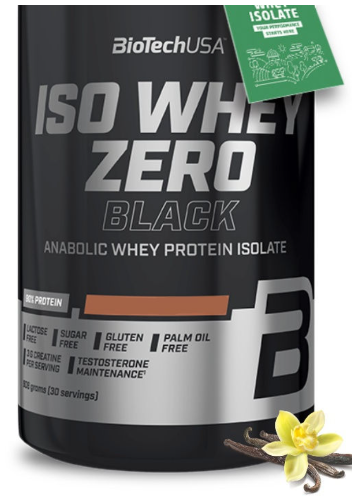 Протеин BioTechUSA Iso Whey Zero Black, 908 гр, ваниль