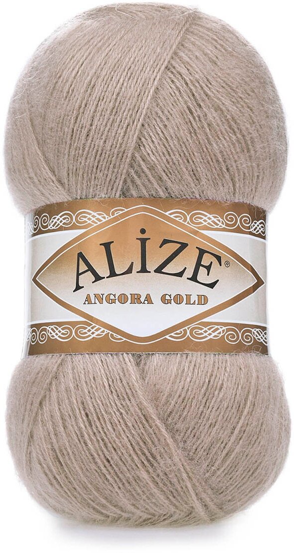 Пряжа для вязания ALIZE 'Angora Gold', 100г, 550м (80% акрил, 20% шерсть), ТУ (541 норка), 5 мотков