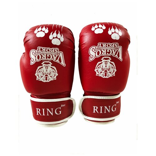 фото Перчатки боксерские vagrossport vagrosport ring rs908, 8 унций, красный