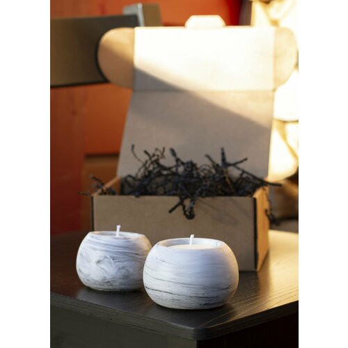 Набор ароматических свечей из соевого воска Oh Deer, в подарочной упаковке, аромат Кожа-Древесина, 1 шт