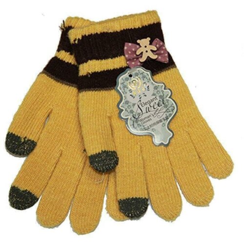 Перчатки для ёмкостных тачскринов (размер S) №10 <желтый>