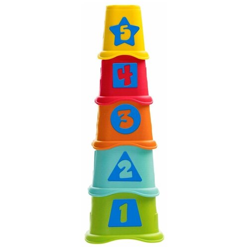 Развивающая игрушка Chicco Smart2Play Stacking Cups 2 в 1, 10 дет., разноцветный