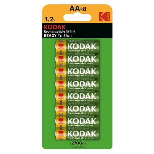 Аккумулятор KODAK HR6-8BL 2700mAh rexant аккумулятор тип aa пальчиковый 1 2 в 2800 мач блистер 2 шт rexant 4 уп