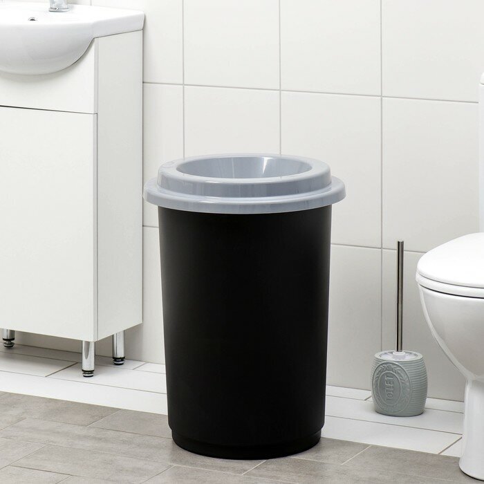IDEA Ведро для мусора «Эко», 50 л, цвет серый