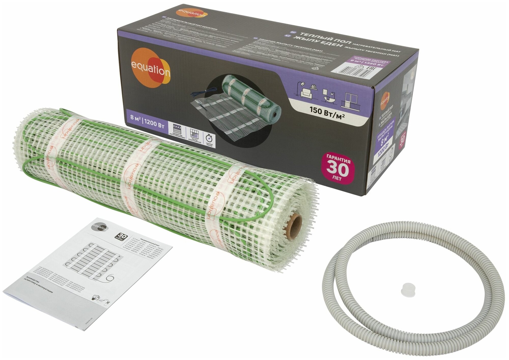 фото EQUATION Нагревательный мат для тёплого пола Equation 8 м, 1200 Вт