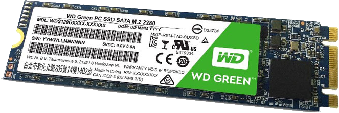 Твердотельный накопитель Western Digital WD Green SATA 120 ГБ SATA WDS120G2G0B