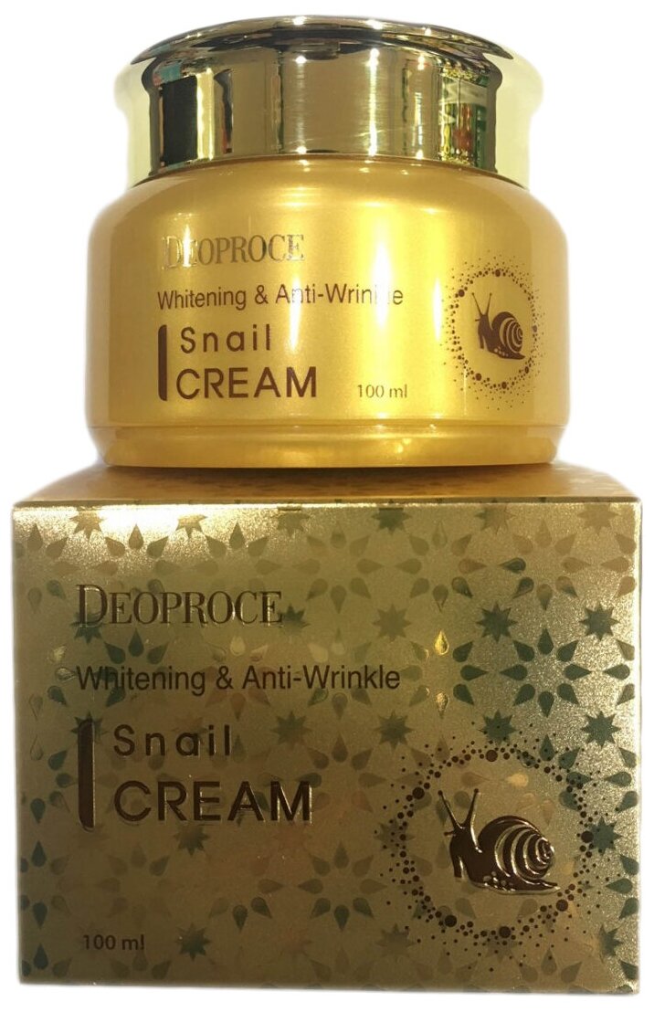 Крем для лица с экстрактом улитки Deoproce Whitening And Anti-Wrinkle Snail Cream 100мл - фото №5