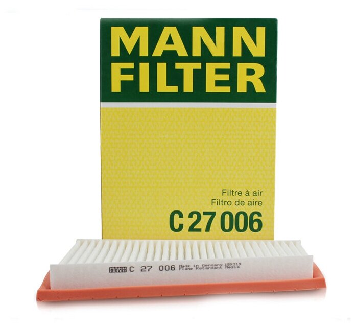 Mann фильтр воздушный r mb w211 e280cdi, e320cdi 05-, w203, w164, clk, gl-klass c27006