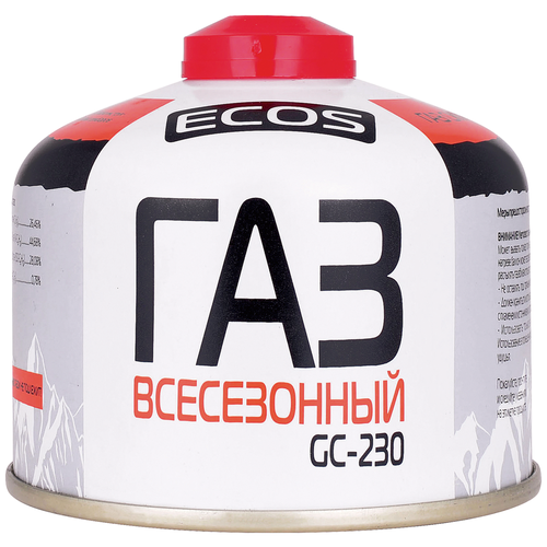 фото Баллон газовый ecos gc-230, 230 г (всесезонный)