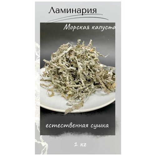 Сушеная морская капуста - ламинария 1 кг / Водоросли пищевые