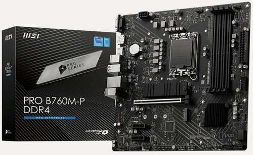 Изображение товара Материнская плата MSI PRO B760M-P DDR4 DDR4, B760, LGA1700