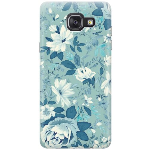 фото Cиликоновый чехол цветы на голубом на samsung galaxy a3 (2016) / самсунг а3 2016 re:pa