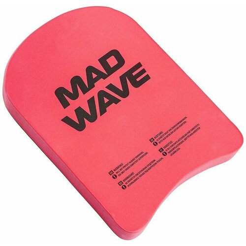 фото Доска для плавания madwave kickboard kids (one size, красный) mad wave