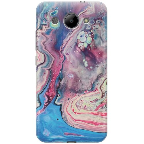 фото Cиликоновый чехол на huawei y3 2017 / хуавей у3 2017 с принтом "разноцветный мрамор" gosso