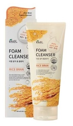 EKEL Пенка для умывания с экстрактом риса Foam Cleanser Rice Bran, 180мл