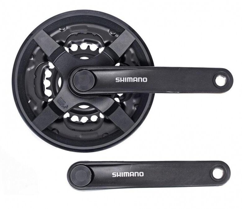 фото Шатуны Shimano Tourney TY301 с защитой черный (170/42-34-24)