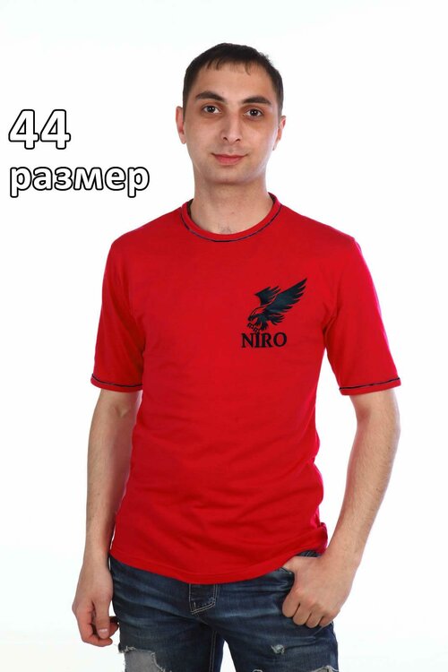 Футболка НиРо, размер 44, красный