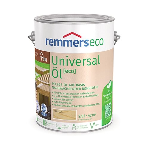 Масло для древесины Remmers Universal-Öl Eco (2,5л) бесцветный