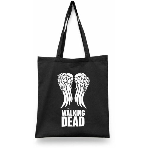 фото Сумка-шоппер унисекс каждому своё "ходячие мертвецы/the walking dead" черная
