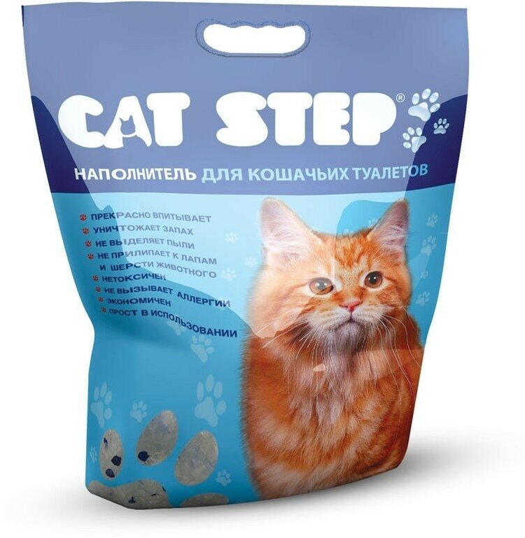 Наполнитель для кошачьего туалета без комков CAT STEP - фото №5