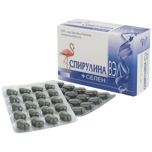 Спирулина ВЭЛ с селеном таб., 50 г, 120 шт., 1 уп.