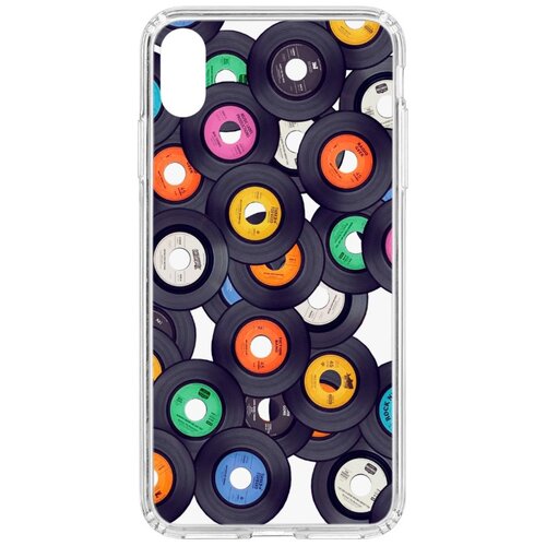 фото Чехол для iphone xs max kruche print виниловые пластинки