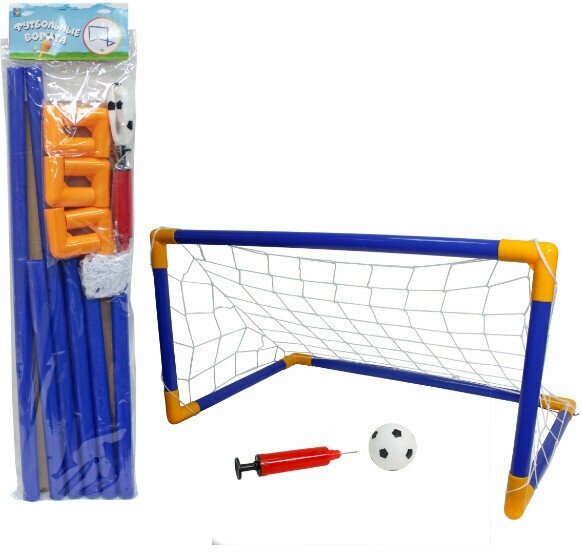 1Toy Футбольные ворота 79х50х43, мяч, насос Т59934 с 3 лет