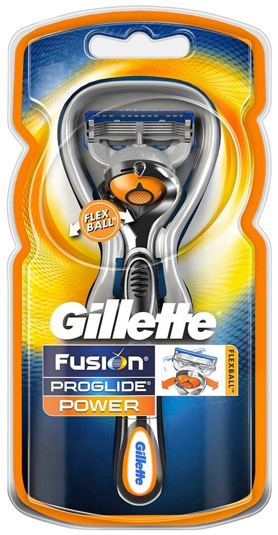 Бритвенный станок Gillette Fusion ProGlide Power Flexbal, 1 сменная кассета