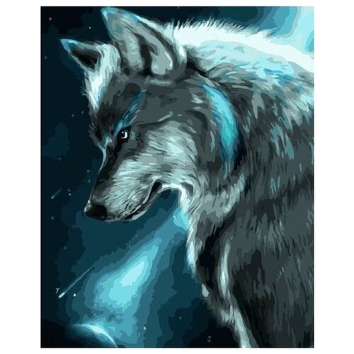 Картина по номерам Северный волк 40х50 см Холст на подрамнике