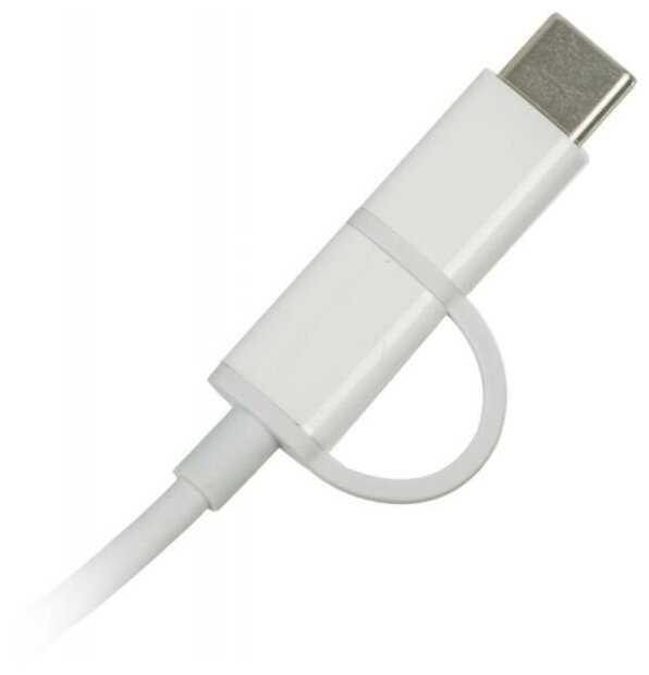 Кабель XIAOMI Mi 2-in-1, micro USB B (m), USB Type-C (m), USB A(m), 1м, белый [sjv4082ty] - фото №3