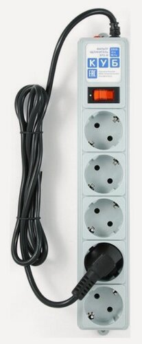 Изображение товара Сетевой фильтр Power Cube B 5.0м 5 розеток (серый)