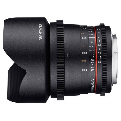 Объектив Samyang 10mm T3.1 ED AS NCS CS VDSLR II Sony E, черный крышка для объектива sigma задняя lcr se ii байонет sony e