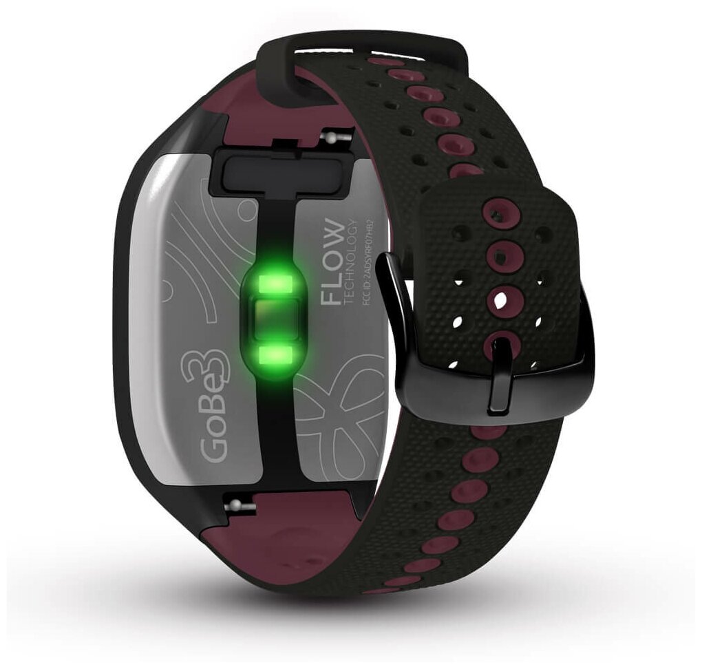 Умный браслет HEALBE GoBe3, цвет бургундия+черный