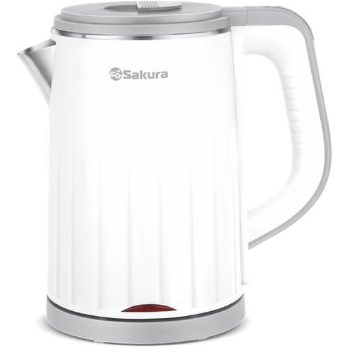 чайник электрический sakura sa 2155wg 1 2 бел сер Чайник электрический Sakura SA-2155WG (1.2л) белый/серый