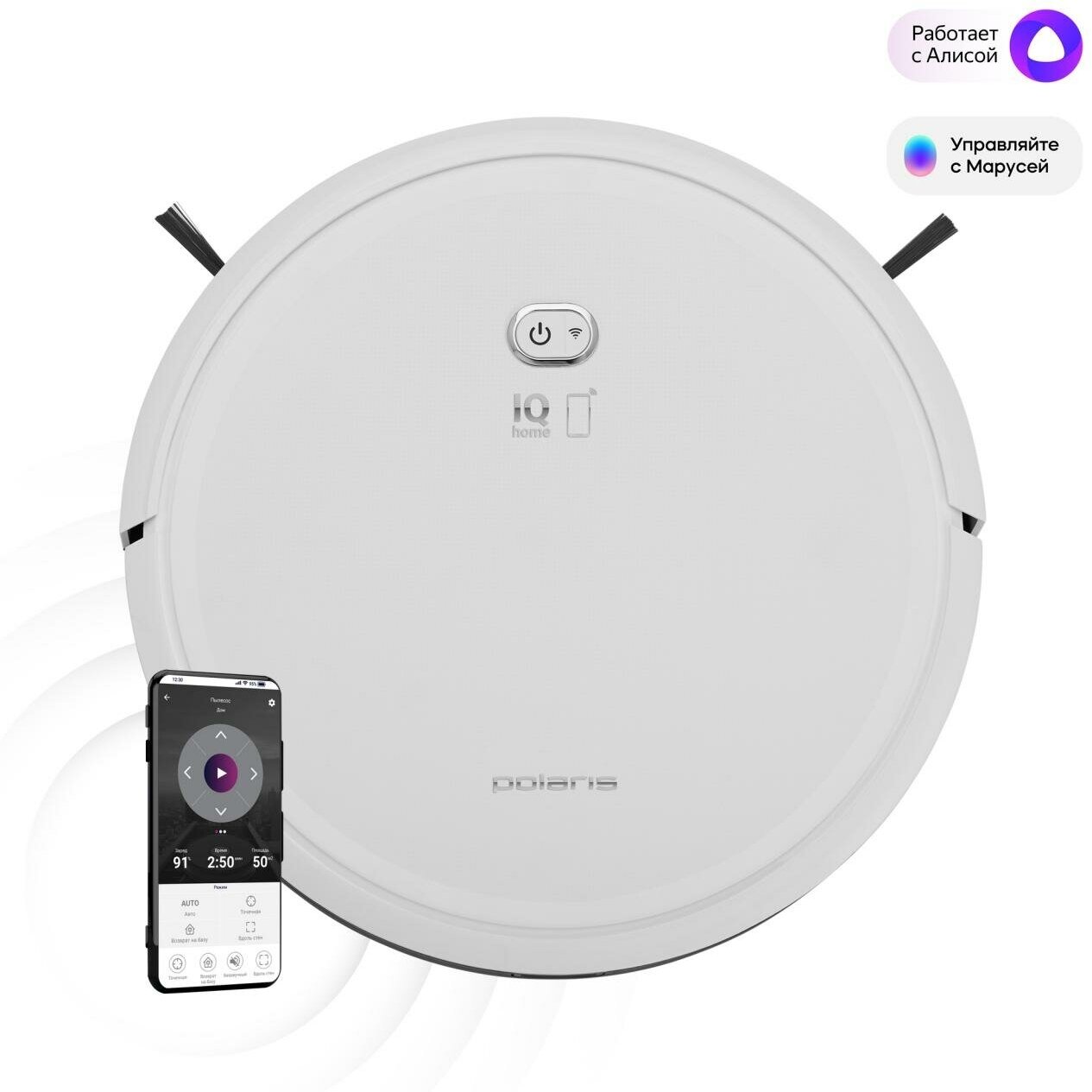 Робот-пылесос Polaris PVCR 1028 WI-FI IQ Home белый