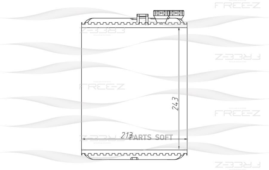 Радиатор отопителя FREE-Z / арт. KW0247 - (1 шт)