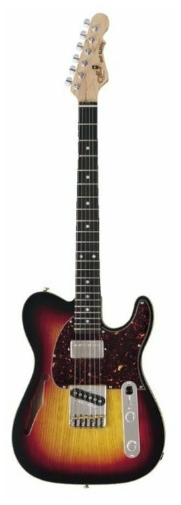 Электрогитара G&L ASAT Classic Bluesboy Semi-Hollow 3-Tone Sunburst MP с кейсом