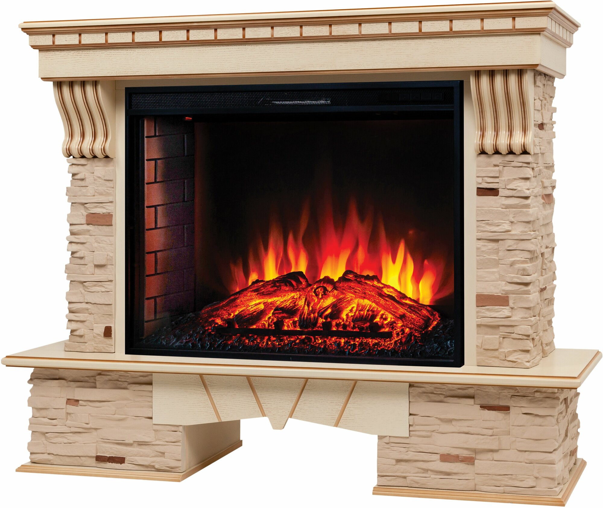 Электрокамин RealFlame SORENTO 33/33W WT-619B с очагом Epsilon 33 - фотография № 1