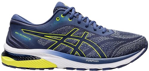 Кроссовки ASICS, размер 9US (42.5EU), синий, зеленый