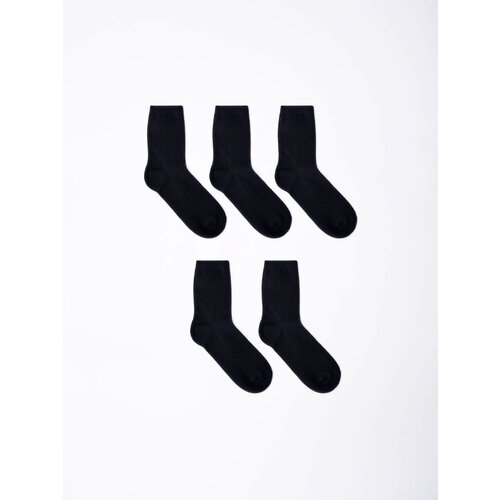 фото Носки sela 5 пар, размер 23/25, черный