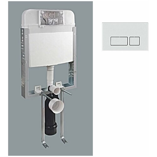 Инсталляция NKP для унитаза ультратонкий 86 мм с кнопкой матовый хром