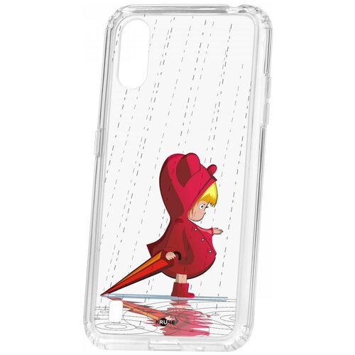 фото Чехол на samsung galaxy a01/a015 kruche print девочка с зонтом