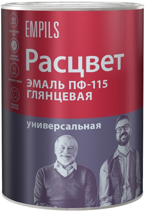 Эмаль универсальная ПФ-115 ГОСТ 6465-76 Расцвет глянцевая (0,9кг) салатовый - фотография № 1