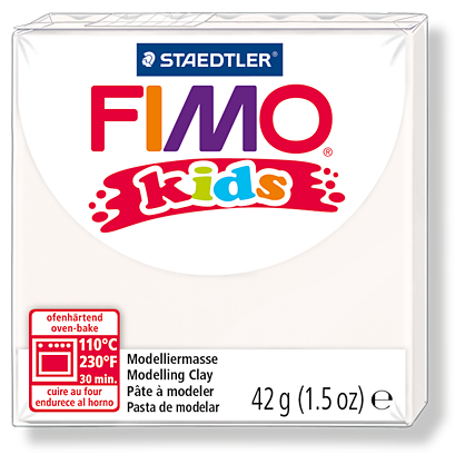 Полимерная глина для детей FIMO kids 0 (белый) 42г