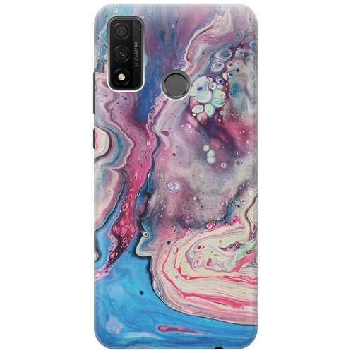 фото Cиликоновый чехол на huawei p smart 2020 / хуавей п смарт 2020 с принтом "разноцветный мрамор" gosso