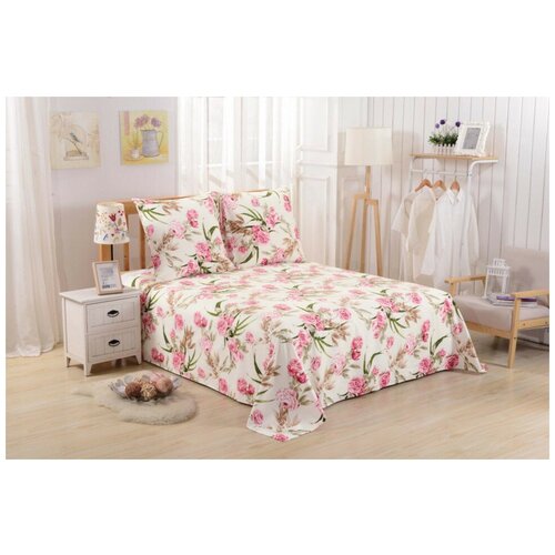 фото Простынь без резинки valtery pcr-197 / 200 х 220 см / сатин