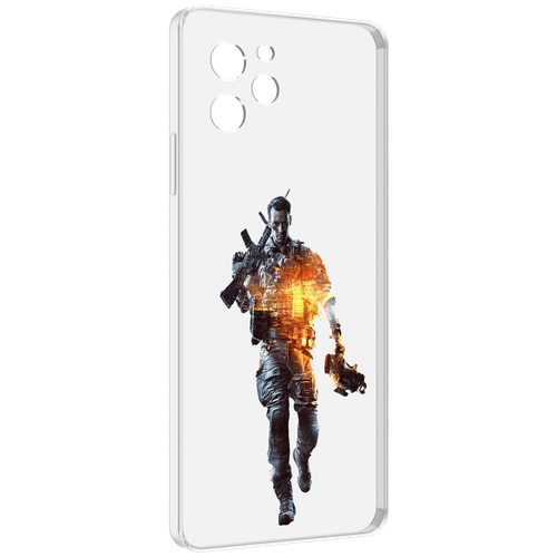 Чехол MyPads Battlefield-4 мужской для Huawei Nova Y61 / Huawei Enjoy 50z задняя-панель-накладка-бампер