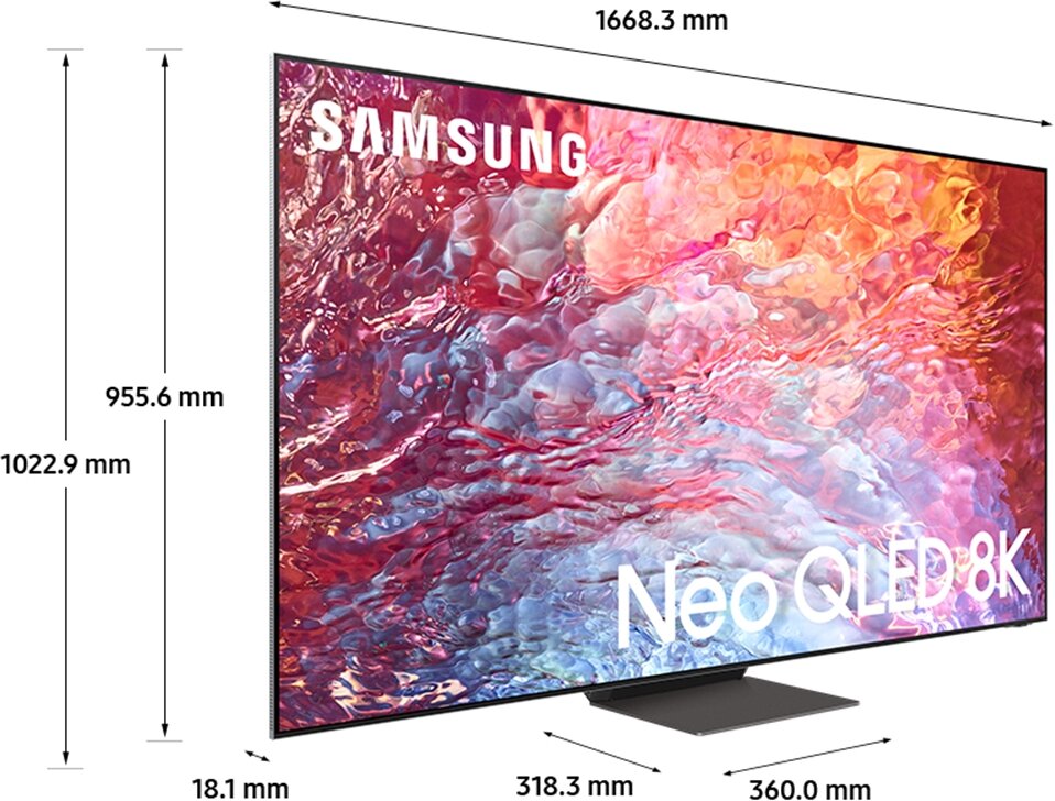 Телевизор Samsung Series Q QE75QN700BUXCE, 75", QLED, 8K Ultra HD, черный - фото №12