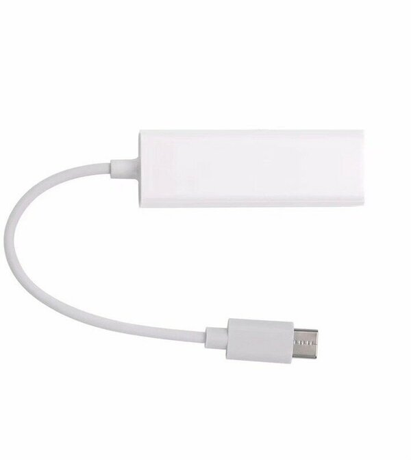 Переходник USB Type C LAN, Ethernet адаптер сетевой, RJ45 Интернет 100 Мбит/с