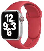 Силиконовый ремешок для Apple Watch 38/40/41 mm, красный, размер s/m